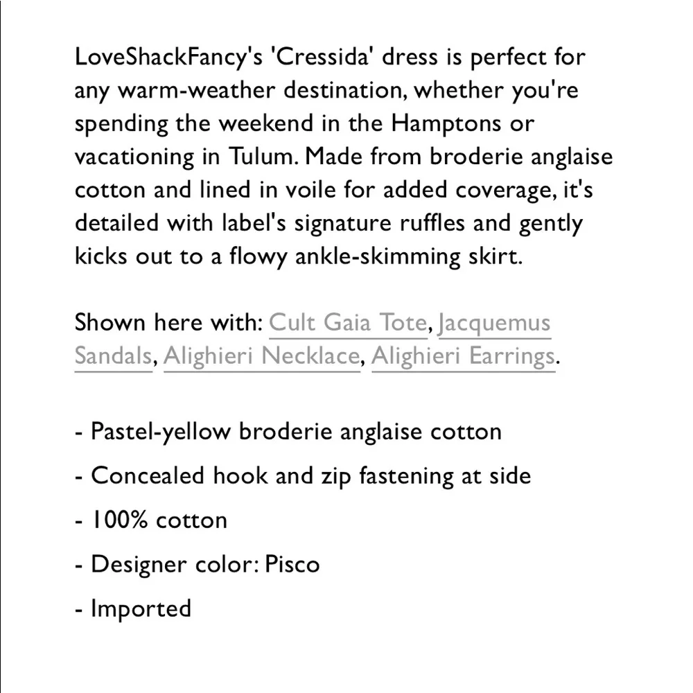 LoveShackFancy Cressida yellow eyelet dress - Picture 6 of 8